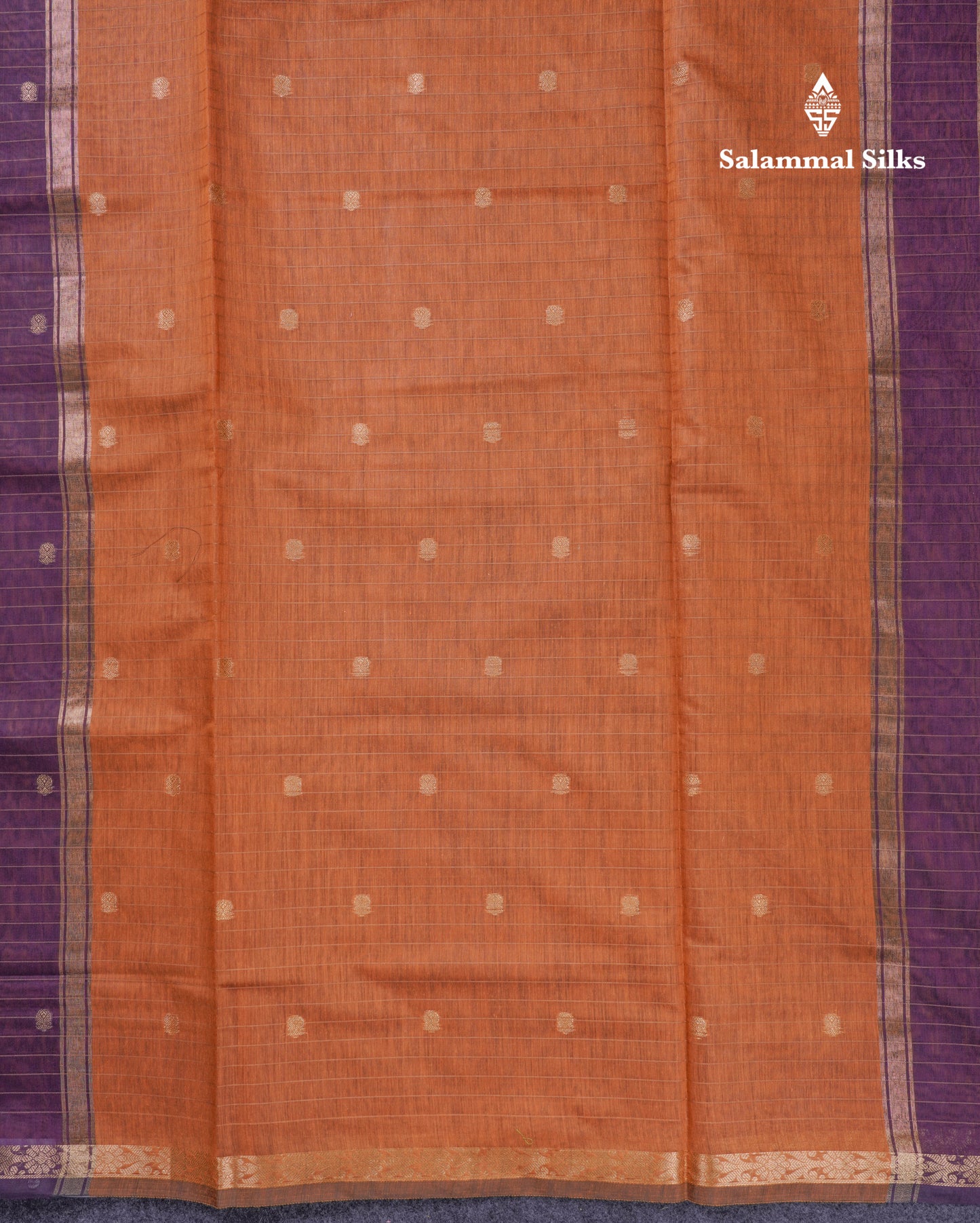 Beautiful Dark Purple Cotton Mix Saree With Contrast Mustard Yellow Blouse