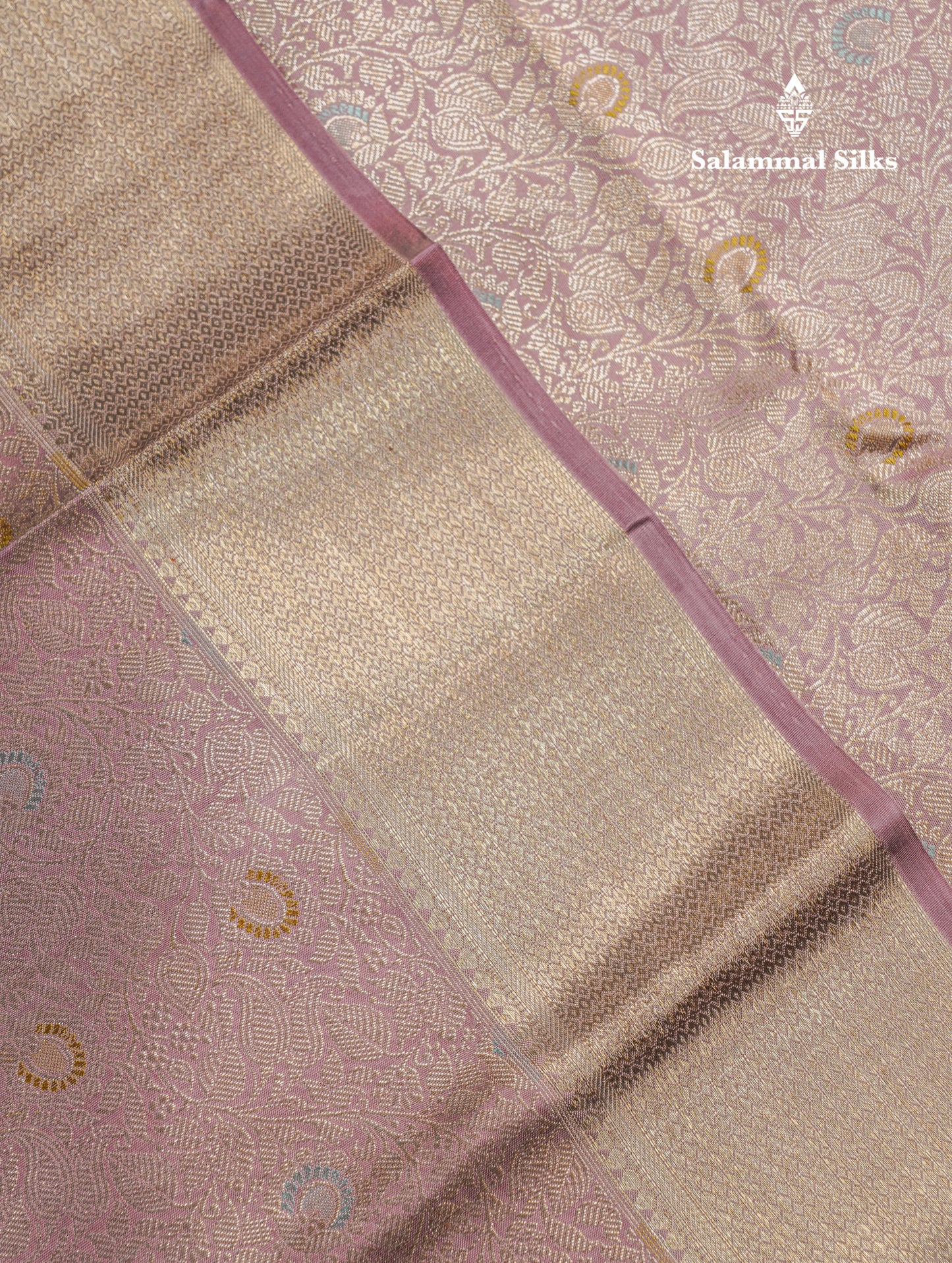 Light Lavender Beautiful Meenakari Work Grand Bridal Pure Kanjivaram Silk Saree With Evening Morning Self Border