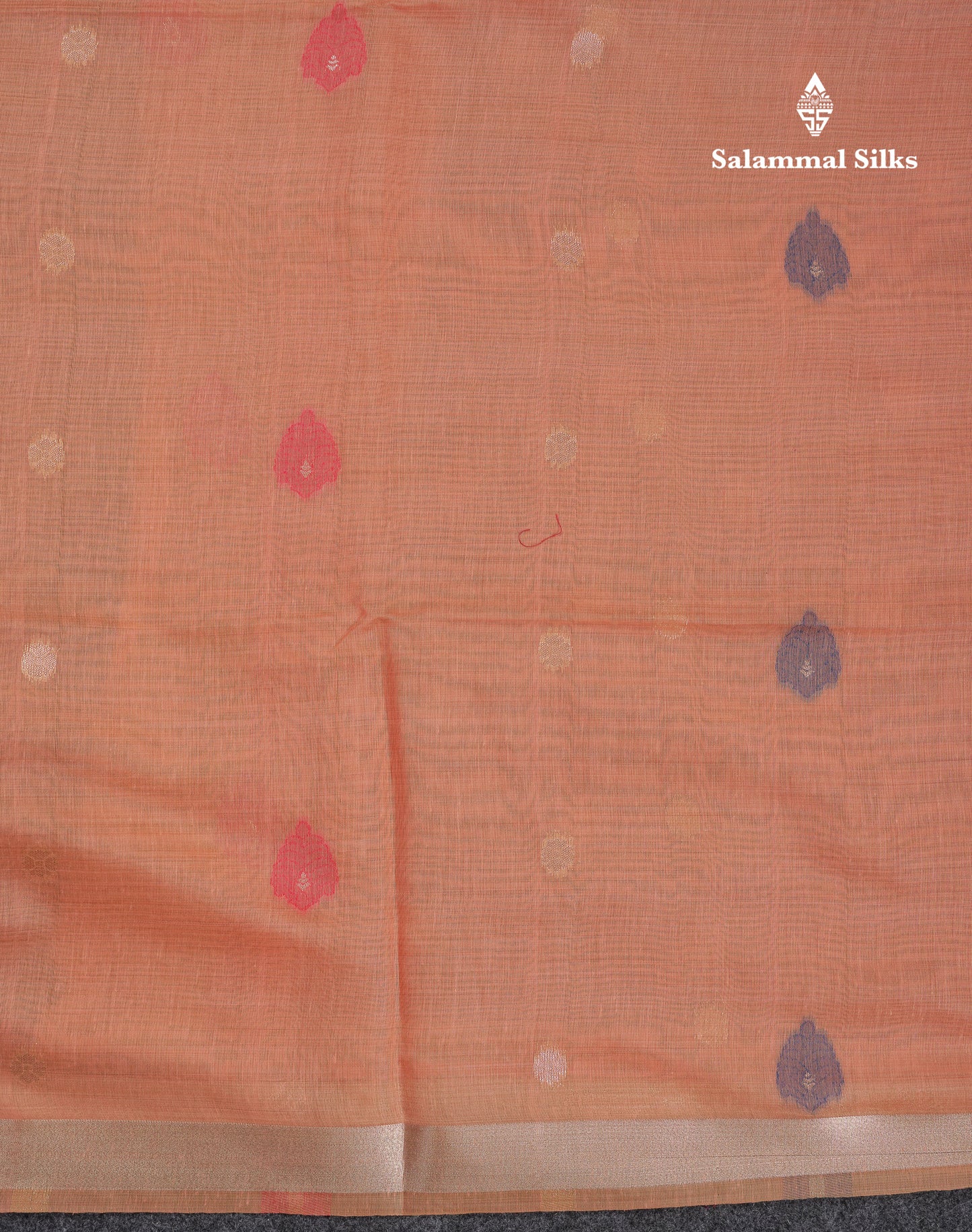 Beautiful Dark Peach Muga Cotton Saree With Contrast Pink Blouse