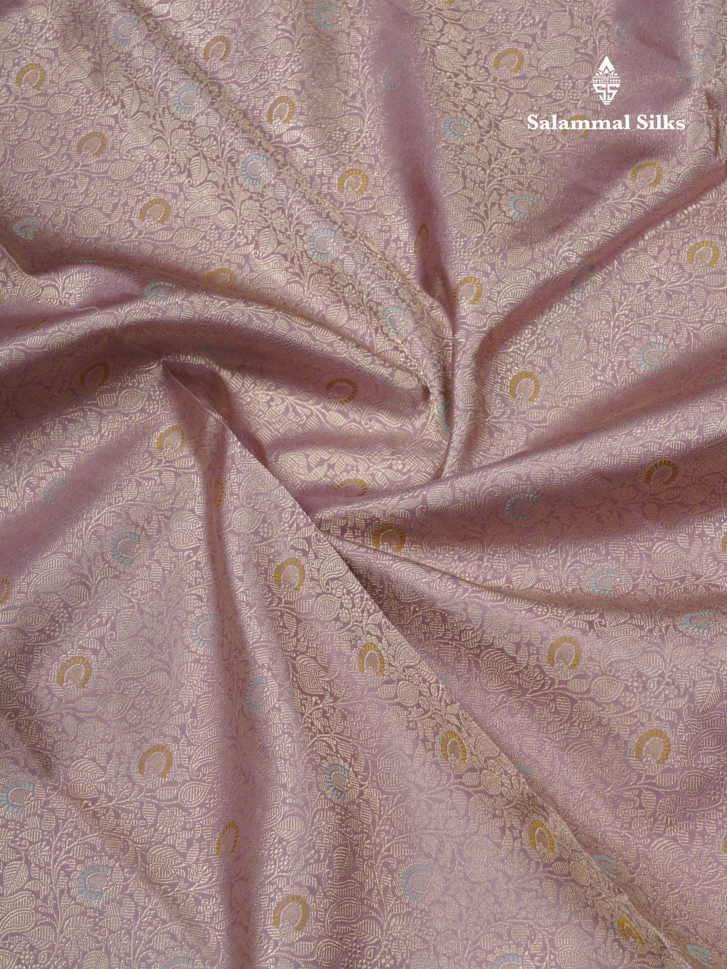 Light Lavender Beautiful Meenakari Work Grand Bridal Pure Kanjivaram Silk Saree With Evening Morning Self Border