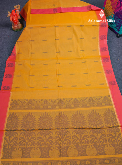 Beautiful Sapphire Blue Pure Cotton Saree With Contrast Purple Border