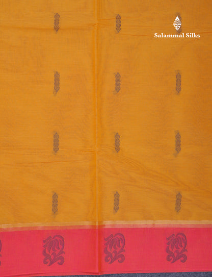 Beautiful Sapphire Blue Pure Cotton Saree With Contrast Purple Border