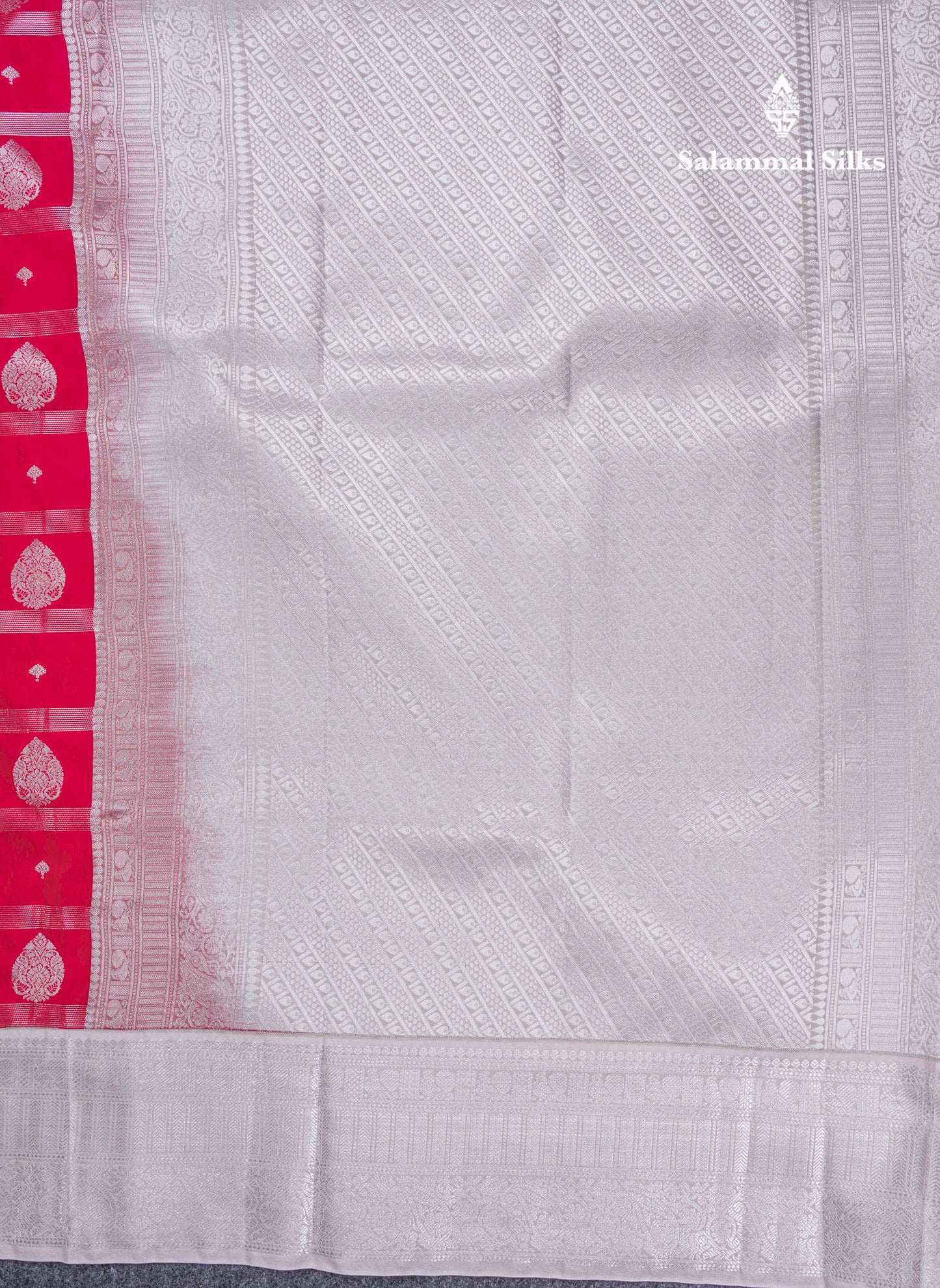 Pink Velthari Checks Beautiful Semi Silk Saree With Contrast Half White Border