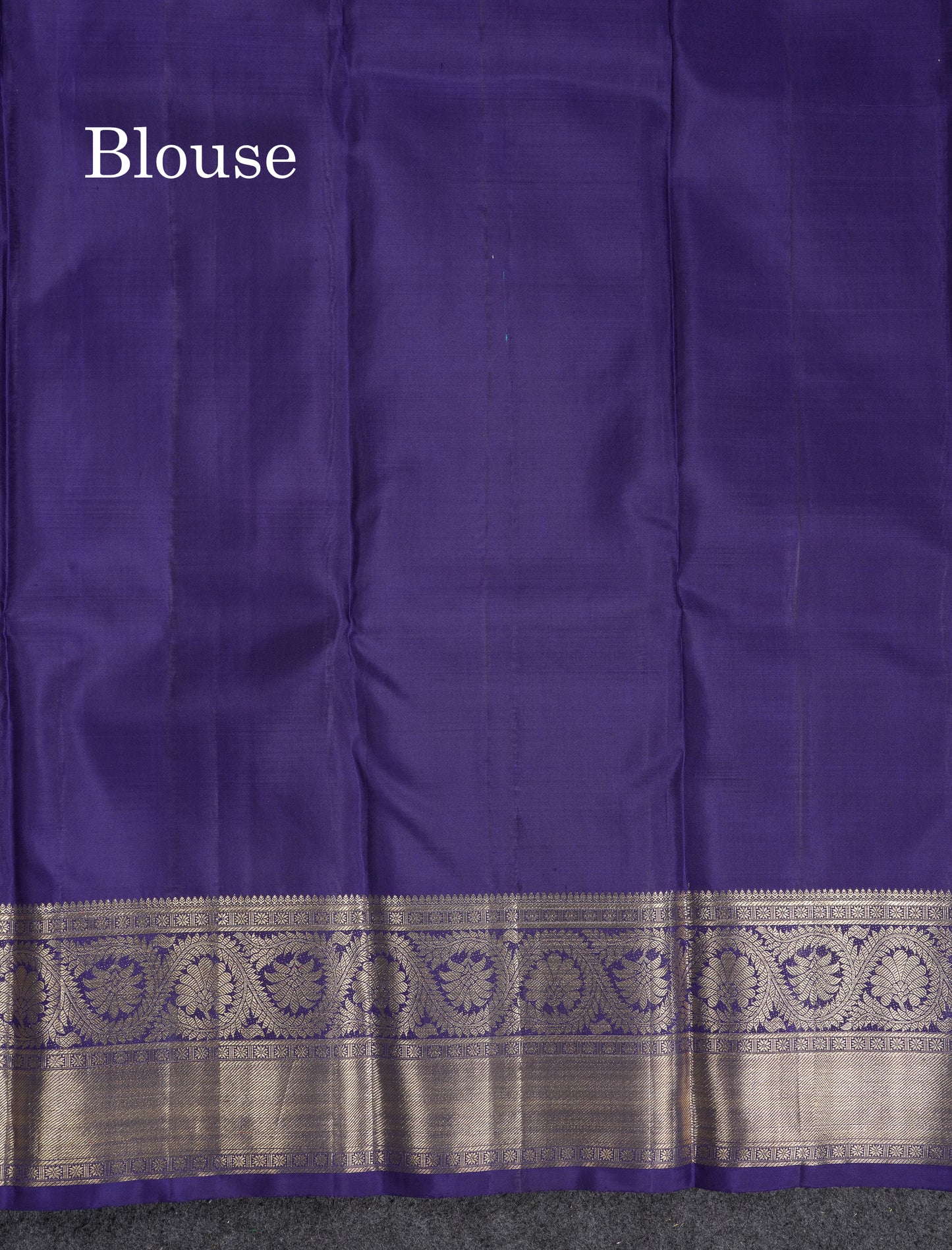 Beautiful Navy Blue Pure Kanjivaram Silk Saree With Traditional Border