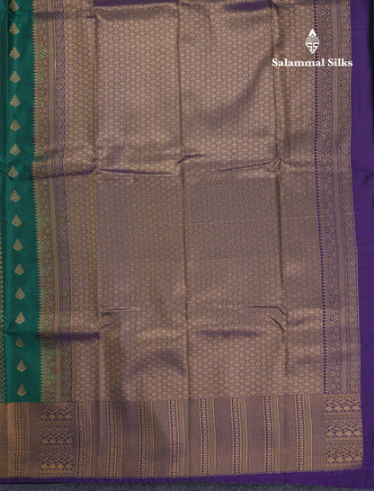 Grey Beautiful Semi Silk Saree With Contrast Navy Blue Border