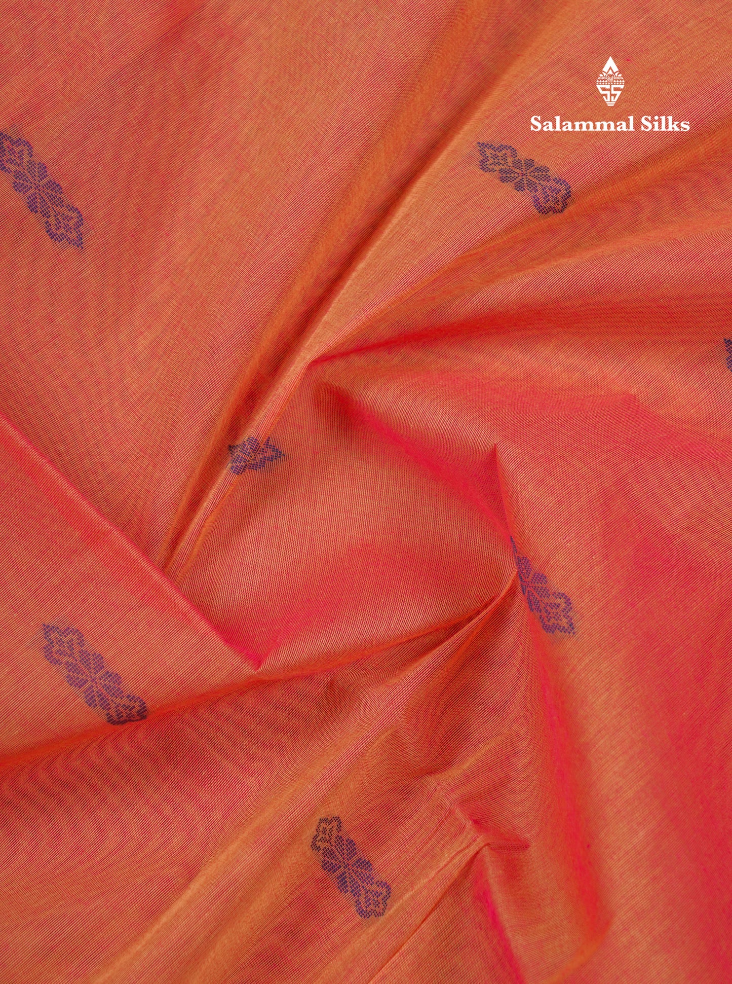 Beautiful Sapphire Blue Pure Cotton Saree With Contrast Purple Border