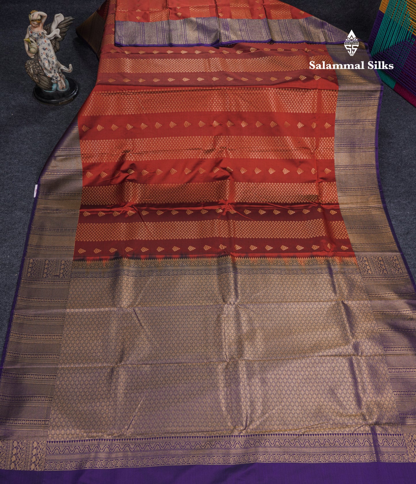Grey Beautiful Semi Silk Saree With Contrast Navy Blue Border