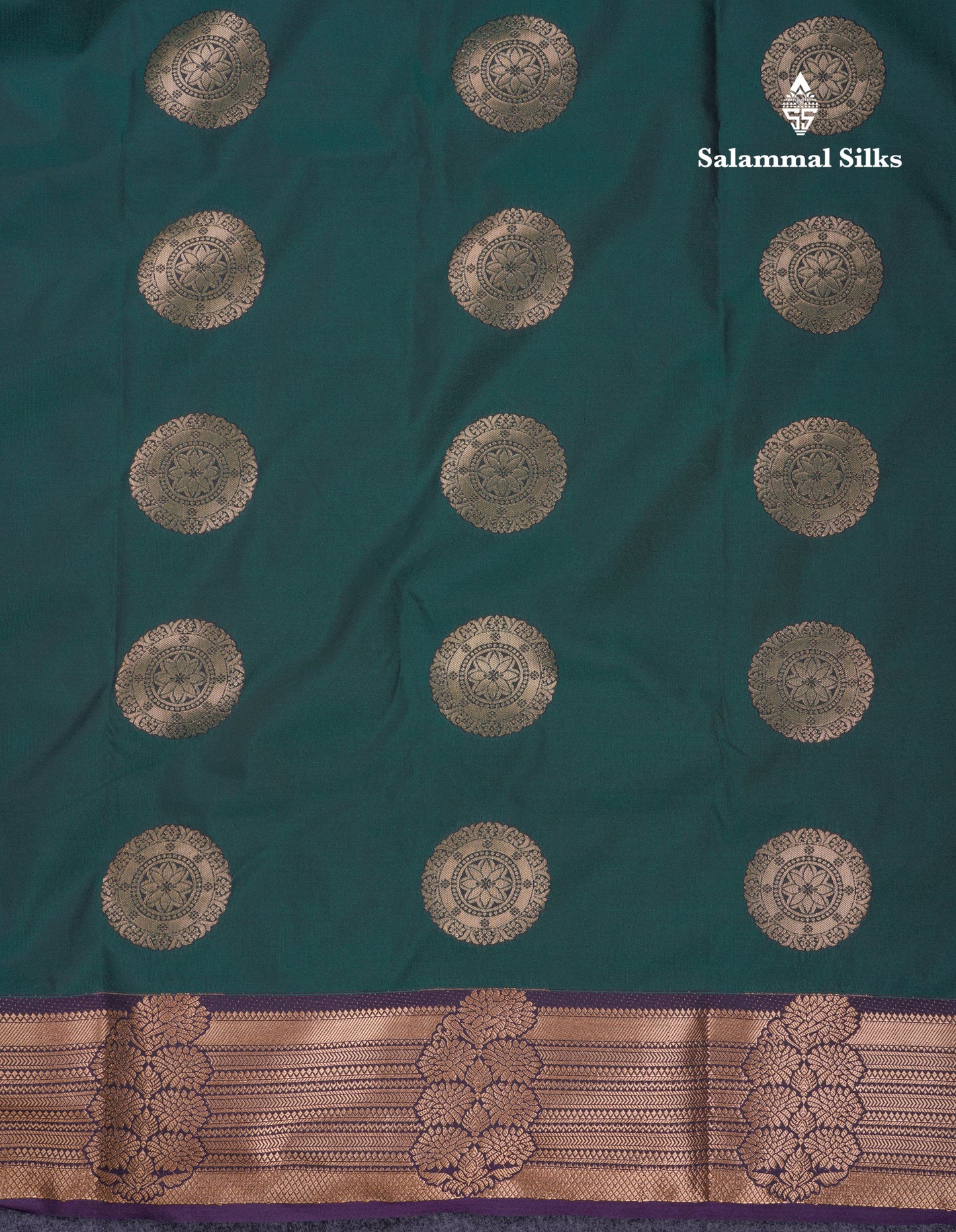 Beautiful Rust Orange Traditional Buttas Semi Silk Saree With Dark Maroon Border