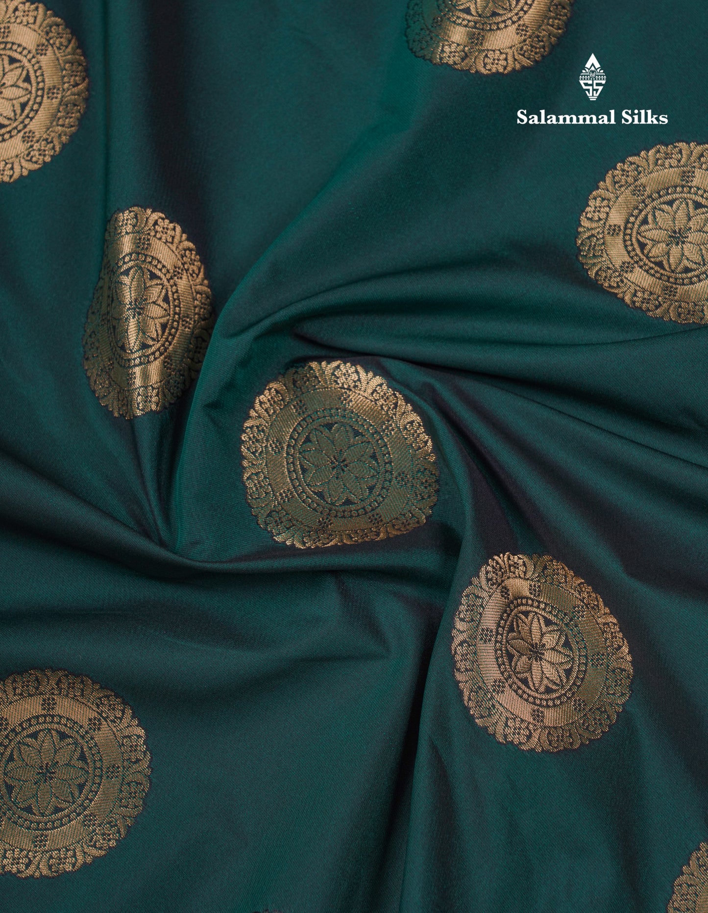 Beautiful Rust Orange Traditional Buttas Semi Silk Saree With Dark Maroon Border