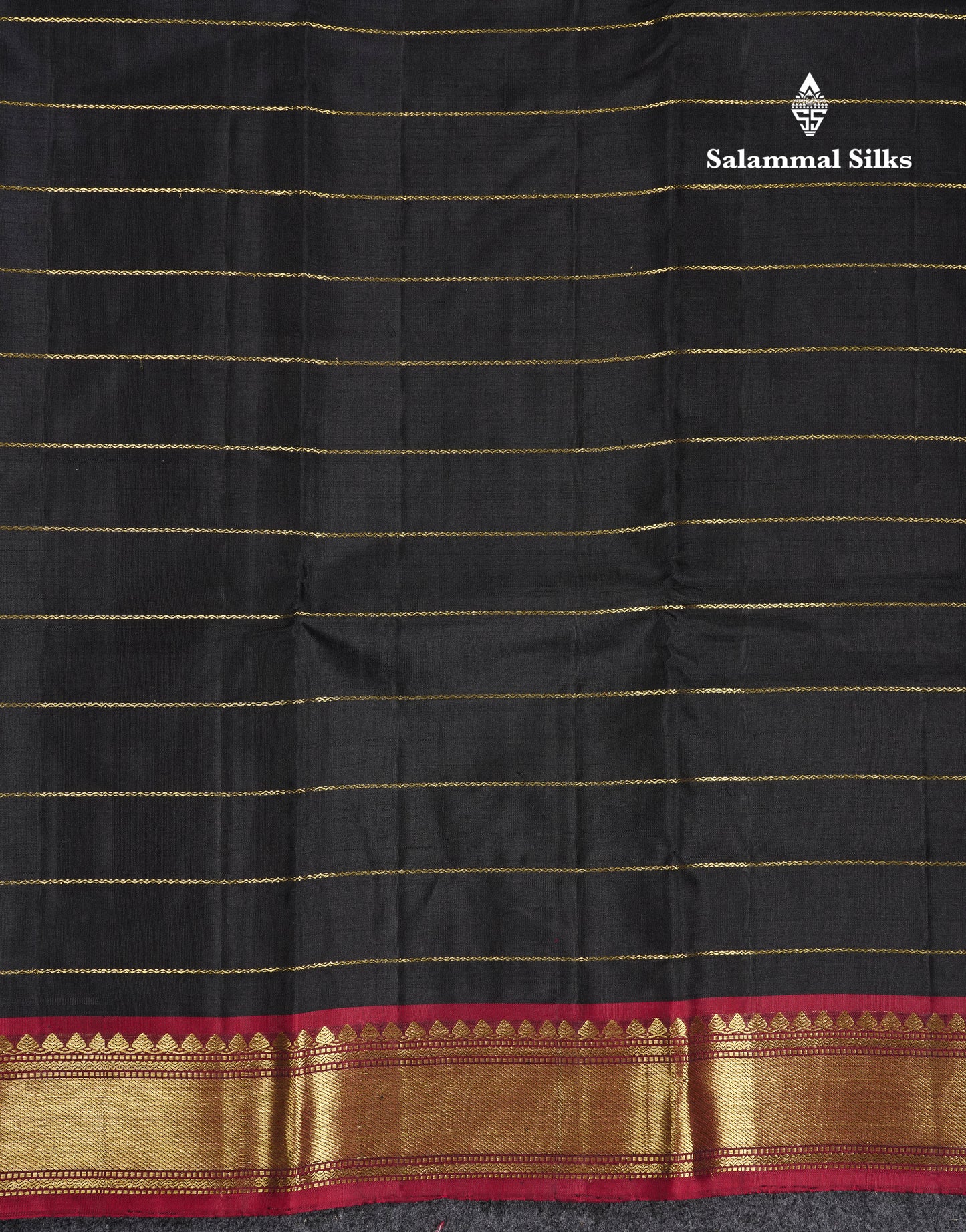 Beautiful Black Pure Silk Saree With Contrast Dark Maroon Traditional Medium Border
