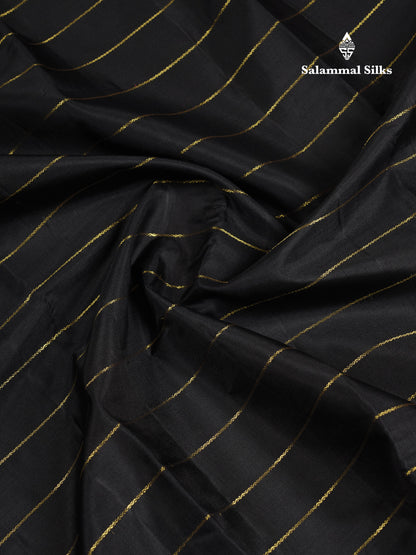 Beautiful Black Pure Silk Saree With Contrast Dark Maroon Traditional Medium Border