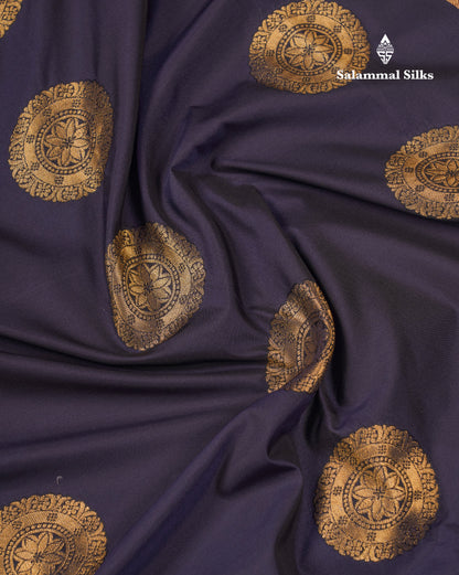 Beautiful Rust Orange Traditional Buttas Semi Silk Saree With Dark Maroon Border