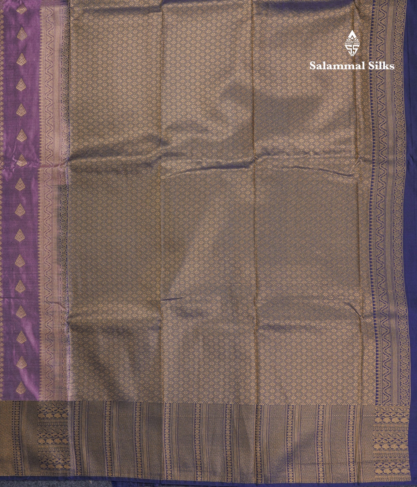 Grey Beautiful Semi Silk Saree With Contrast Navy Blue Border