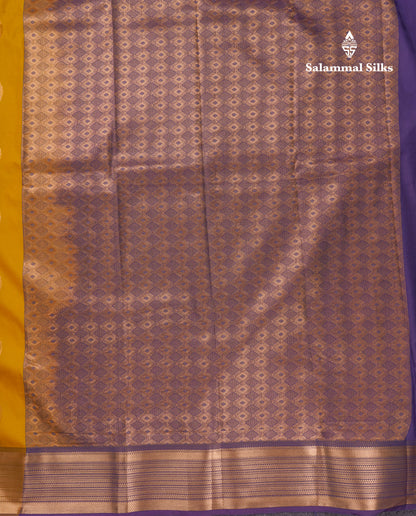 Beautiful Rust Orange Traditional Buttas Semi Silk Saree With Dark Maroon Border