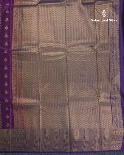 Grey Beautiful Semi Silk Saree With Contrast Navy Blue Border