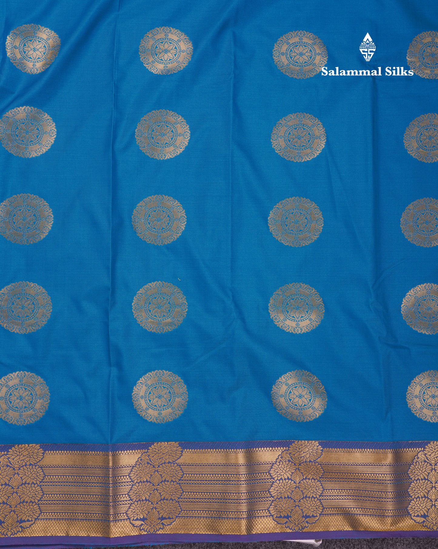 Beautiful Rust Orange Traditional Buttas Semi Silk Saree With Dark Maroon Border