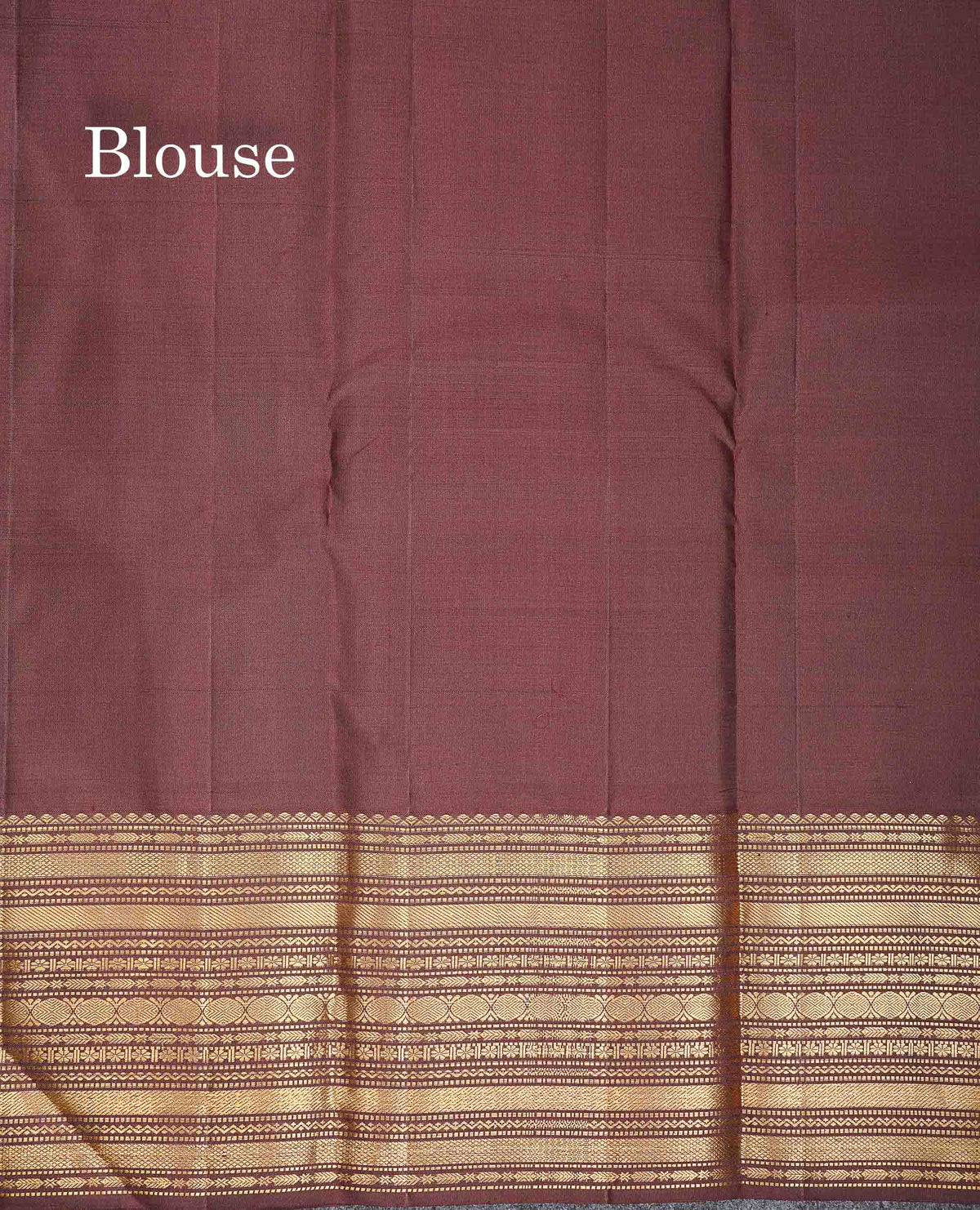 Pure Kanjivaram Silk Saree - Dark Brown Colour Body With Zari Butta & Traditional Border