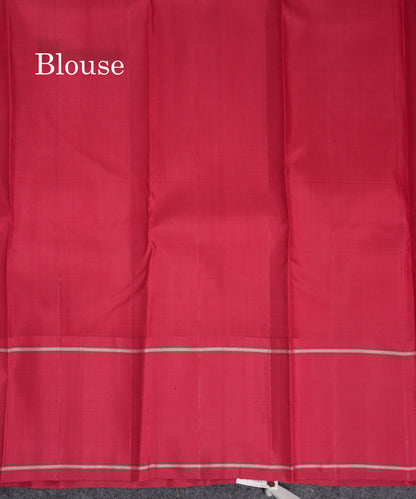 Beautiful Mustard Yellow Pure Kanjivaram Silk Saree With Contrast Maroon Double & Temple Border