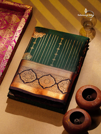 Beautiful Dual Tone Onion Pink Vertical Zari Line With Butta Semi Silk Saree With Contrast Light Blue Blouse