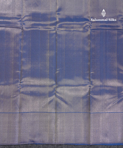 Beautiful 8Kol Olive Blue Pure Kanjivaram Silk Saree With Blouse