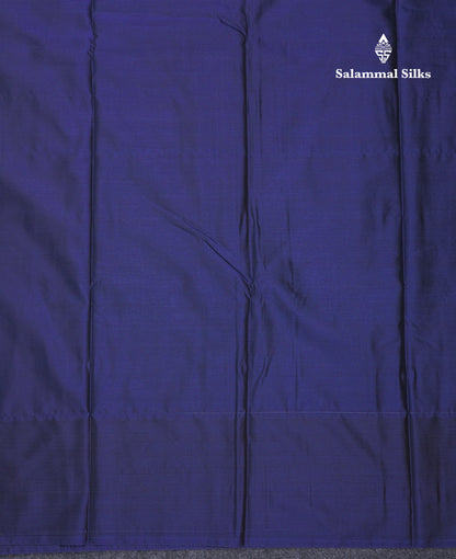 Grey Beautiful Semi Silk Saree With Contrast Navy Blue Border