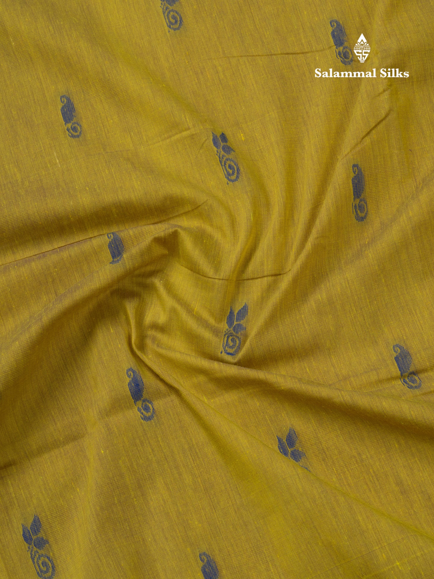 Manthulir Green Kalyani Cotton Saree With Contrast Violet Border