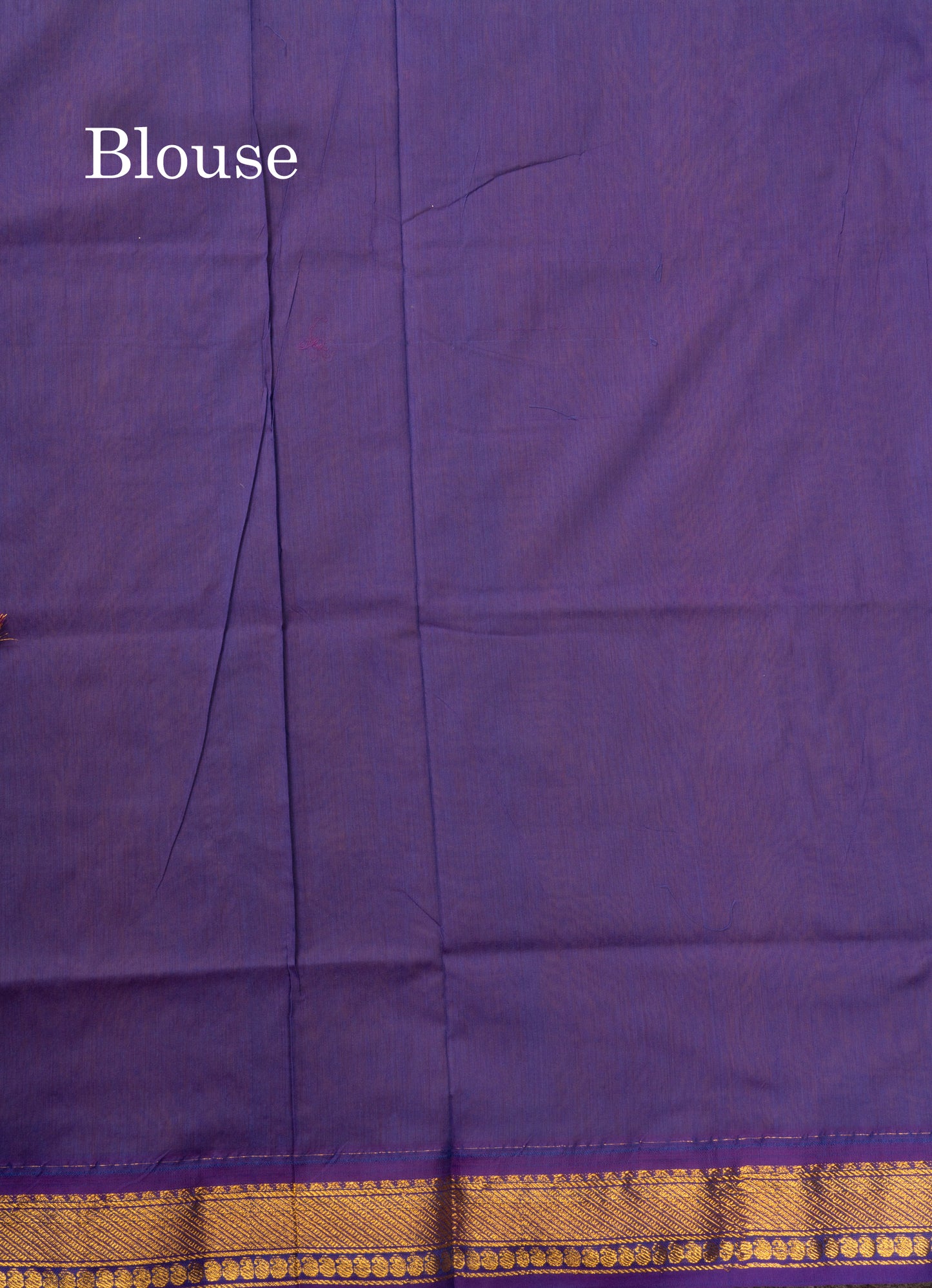 Manthulir Green Kalyani Cotton Saree With Contrast Violet Border