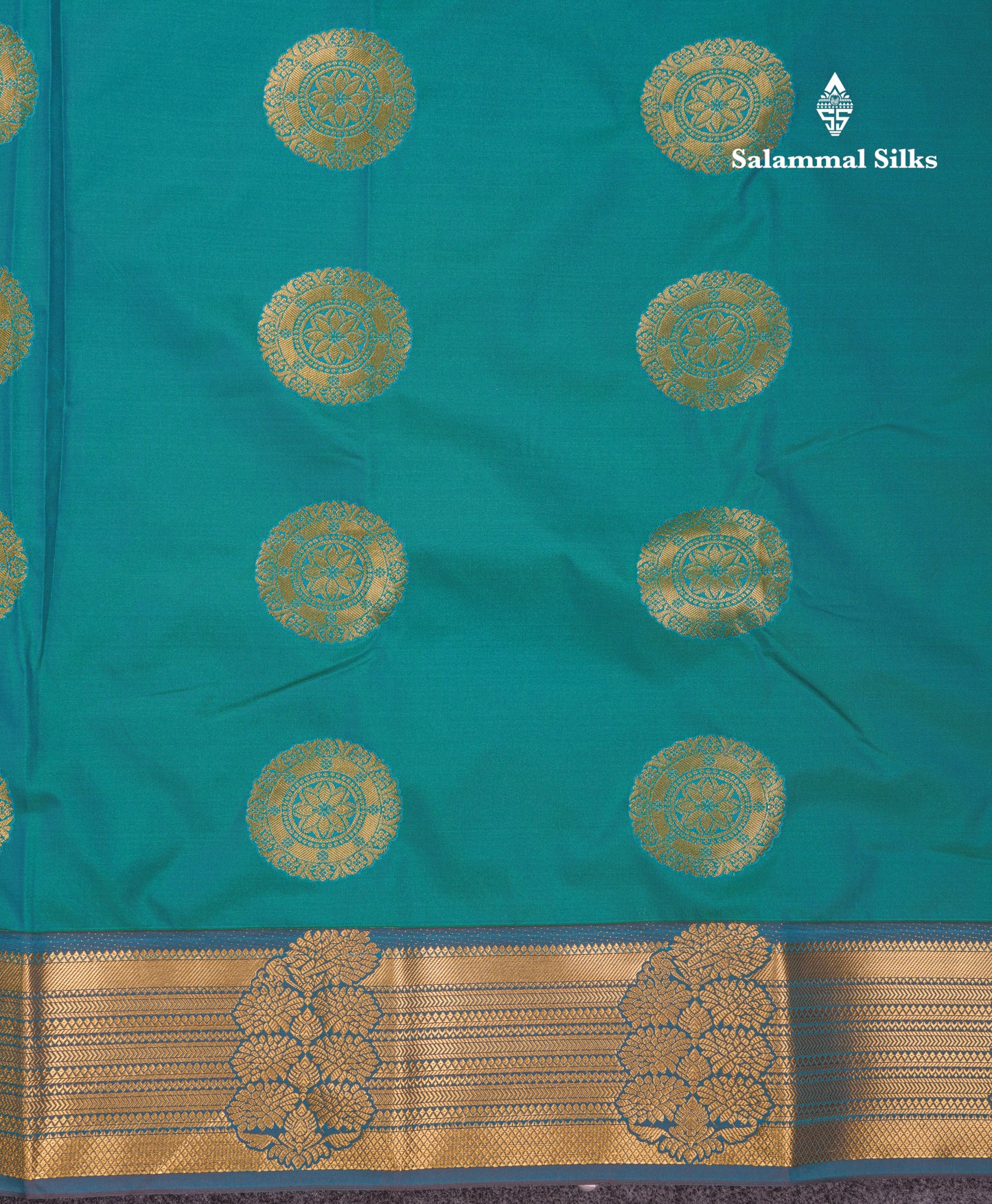 Beautiful Rust Orange Traditional Buttas Semi Silk Saree With Dark Maroon Border