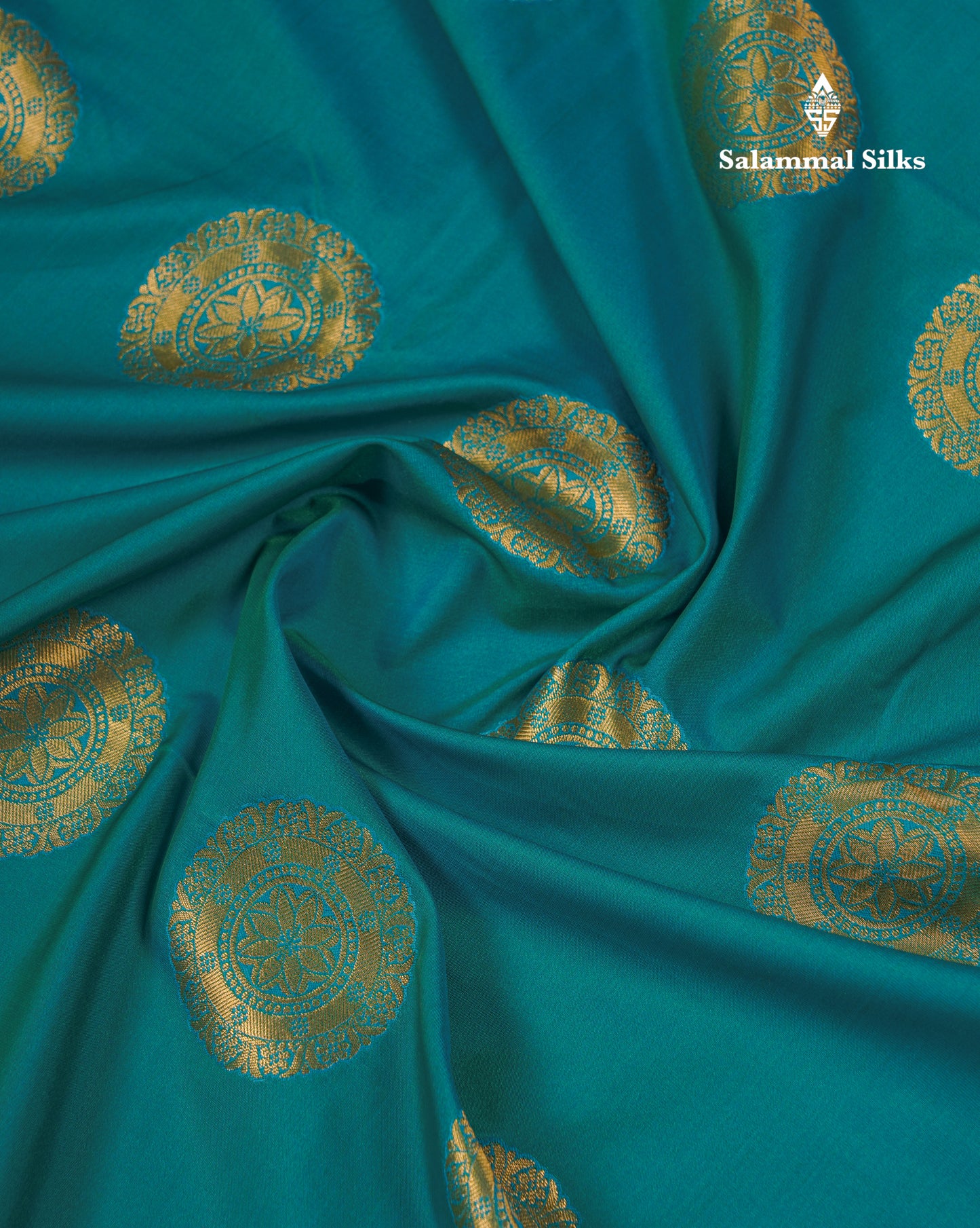 Beautiful Rust Orange Traditional Buttas Semi Silk Saree With Dark Maroon Border