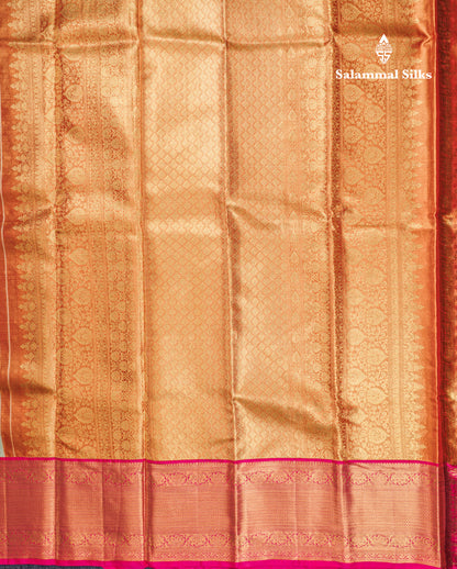 Light Elaichi Green Beautiful Grand Tissue Bridal Pure Kanjivaram Silk Saree With Magenta Pink Border