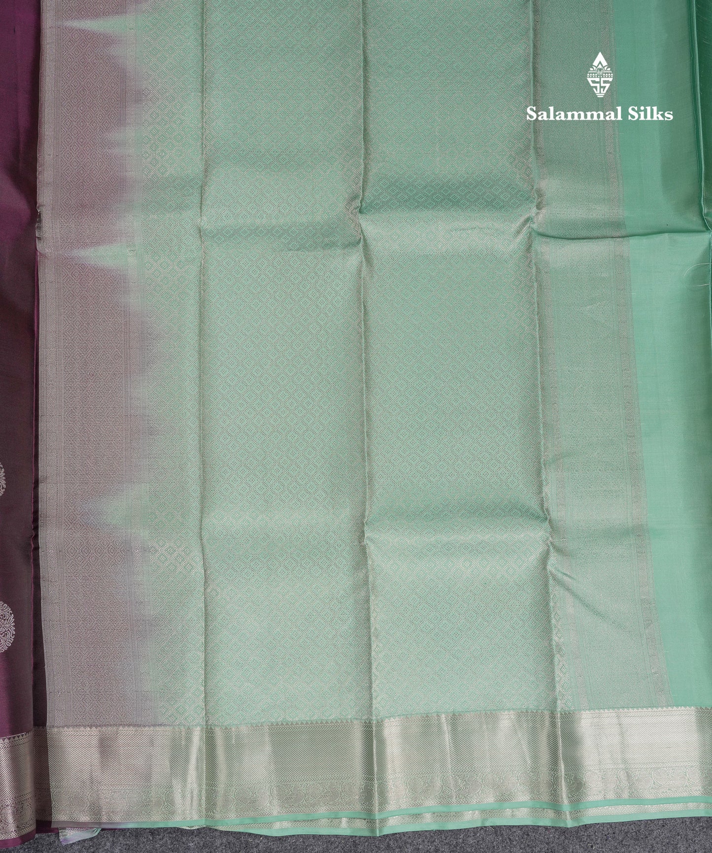 Beautiful Dark Magenta Pure Kanjivaram Pure Silk Saree With Contrast Light Rexona Blouse