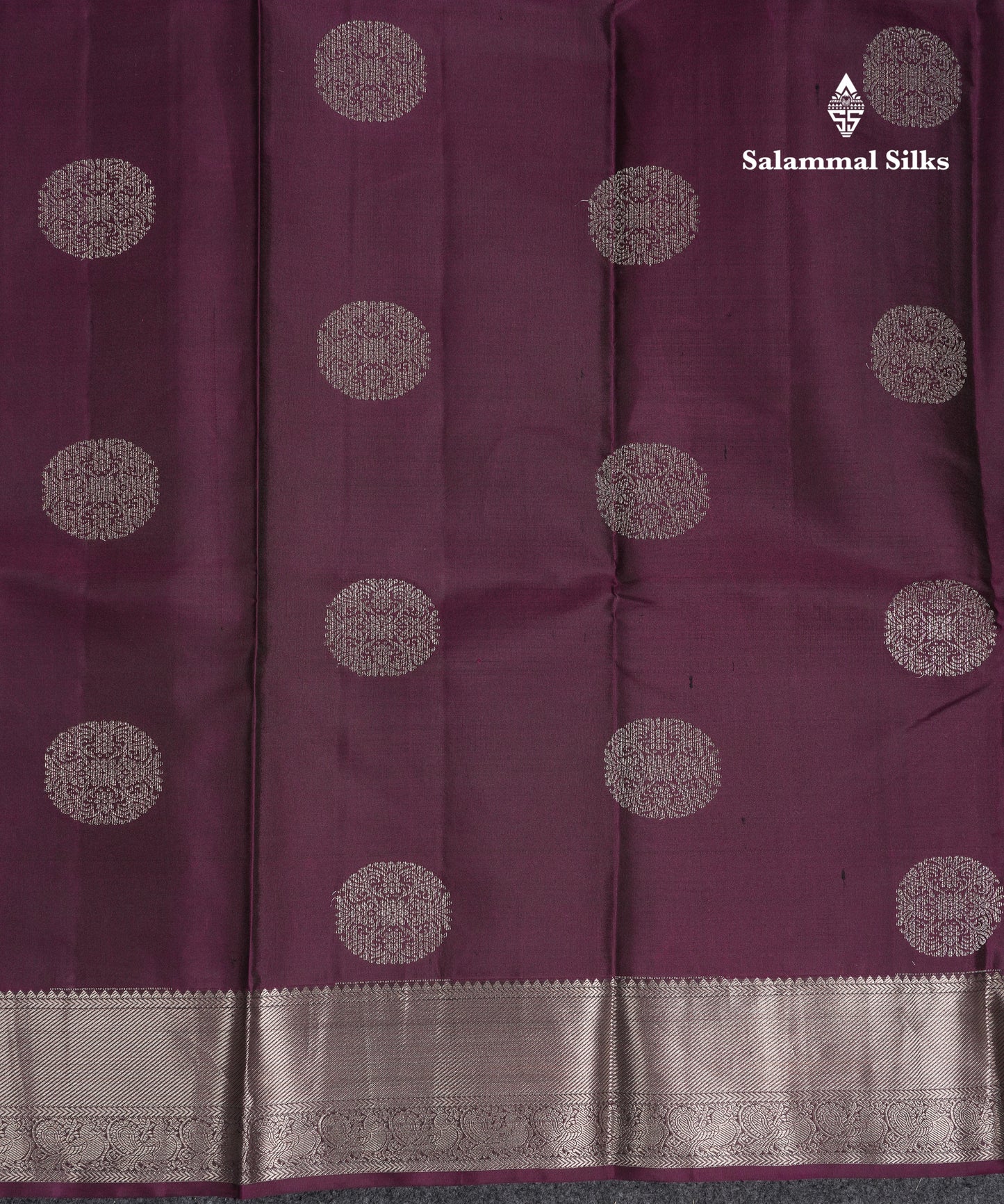 Beautiful Dark Magenta Pure Kanjivaram Pure Silk Saree With Contrast Light Rexona Blouse