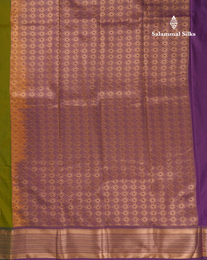 Beautiful Rust Orange Traditional Buttas Semi Silk Saree With Dark Maroon Border
