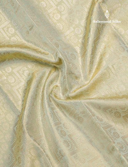 Light Elaichi Green Beautiful Grand Tissue Bridal Pure Kanjivaram Silk Saree With Magenta Pink Border
