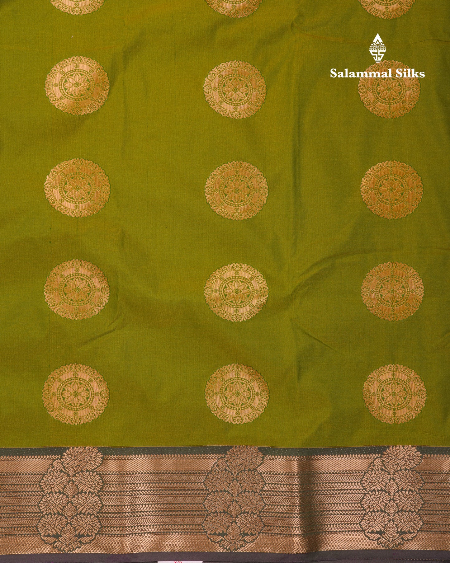 Beautiful Rust Orange Traditional Buttas Semi Silk Saree With Dark Maroon Border