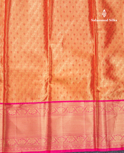 Light Elaichi Green Beautiful Grand Tissue Bridal Pure Kanjivaram Silk Saree With Magenta Pink Border
