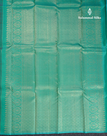 Beautiful Magenta Fancy Pure Kanjivaram Silk Saree With Contrast Sapphire Green Blouse