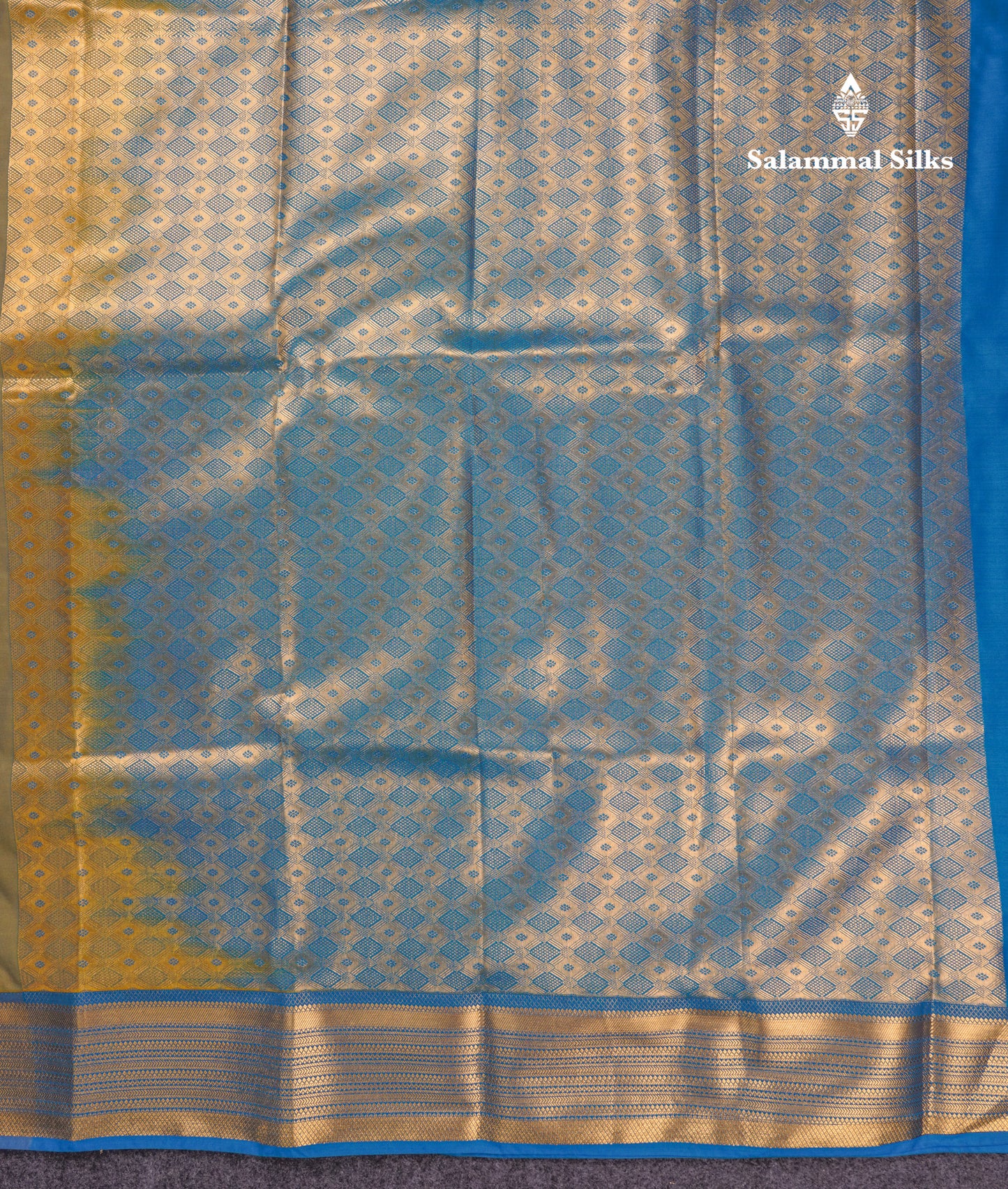 Beautiful Rust Orange Traditional Buttas Semi Silk Saree With Dark Maroon Border