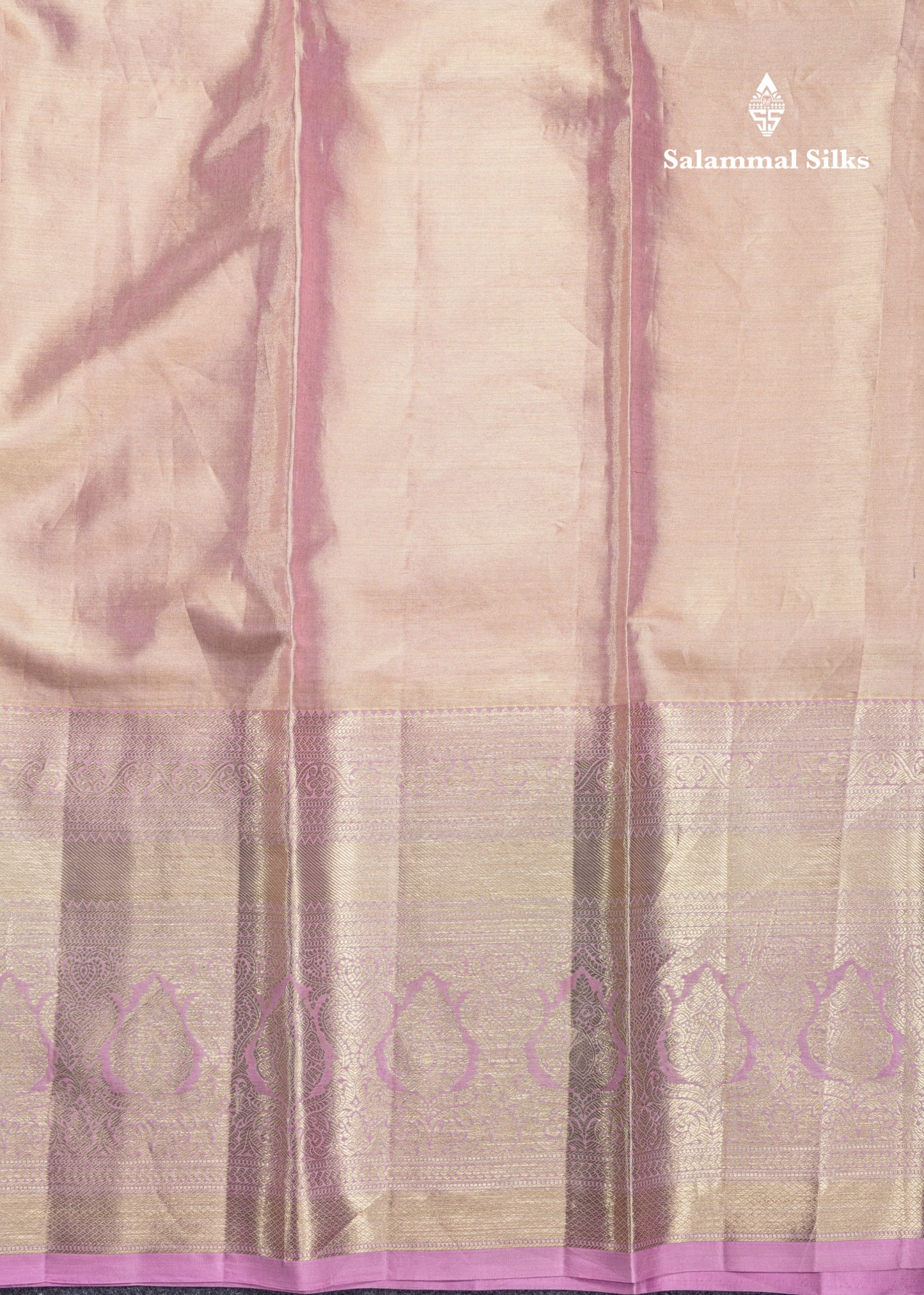 Light Lavender Beautiful Tissue Bridal Pure Kanjivaram Silk Saree With Self Evening Morning Border