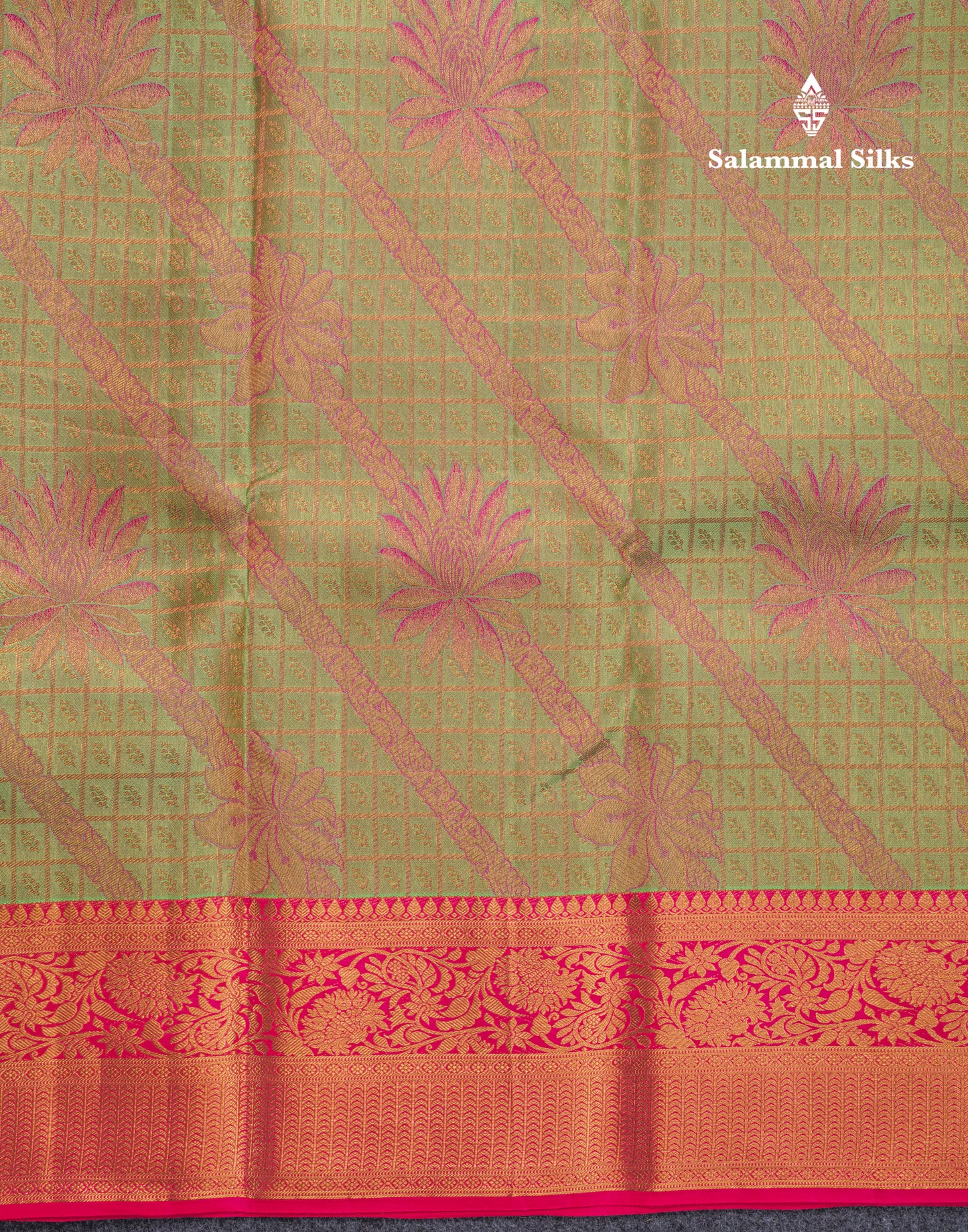 Green Beautiful Meenakari Work Grand Bridal Pure Kanjivaram Silk Saree With Pink Border