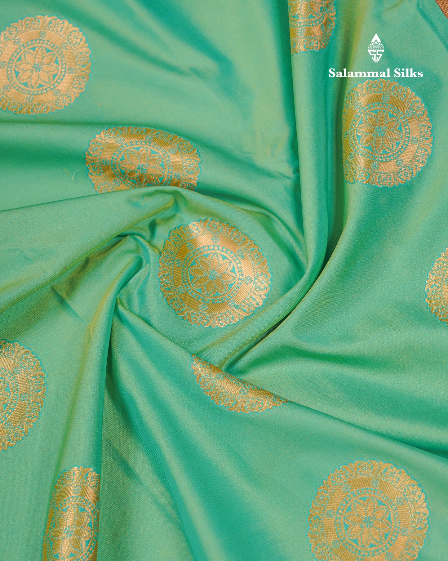 Beautiful Rust Orange Traditional Buttas Semi Silk Saree With Dark Maroon Border