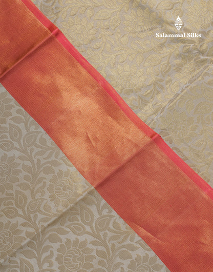 White Beautiful Grand Pure Kanjivaram Silk Saree With Light Pink Border