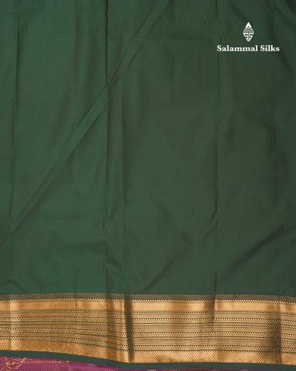 Beautiful Rust Orange Traditional Buttas Semi Silk Saree With Dark Maroon Border