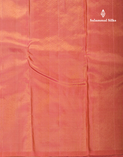 White Beautiful Grand Pure Kanjivaram Silk Saree With Light Pink Border