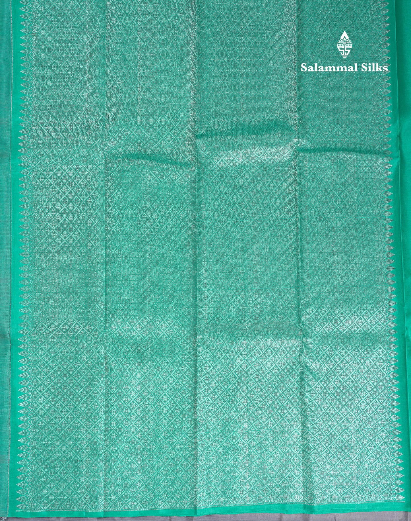 Beautiful Blueish Grey Fancy Pure Kanjivaram Pure Silk Saree With Contrast Rexona Blouse