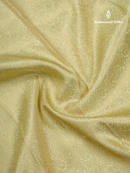 Light Parrot Green Beautiful Vanasingaram Grand Bridal Pure Kanjivaram Silk Saree With Red Korvai Border