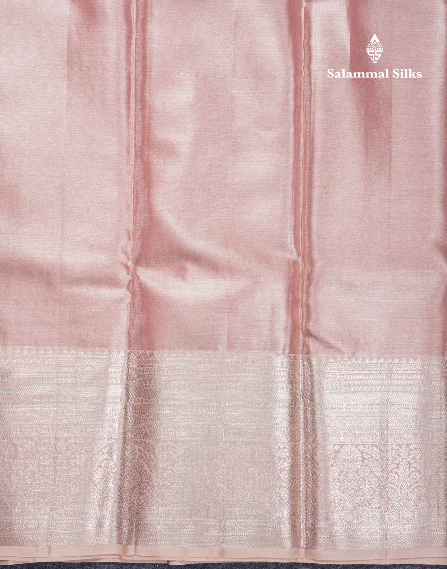 Beautiful Peach Tissue Grand Bridal Pure Kanjivaram Silk Saree With Evening Morning Border