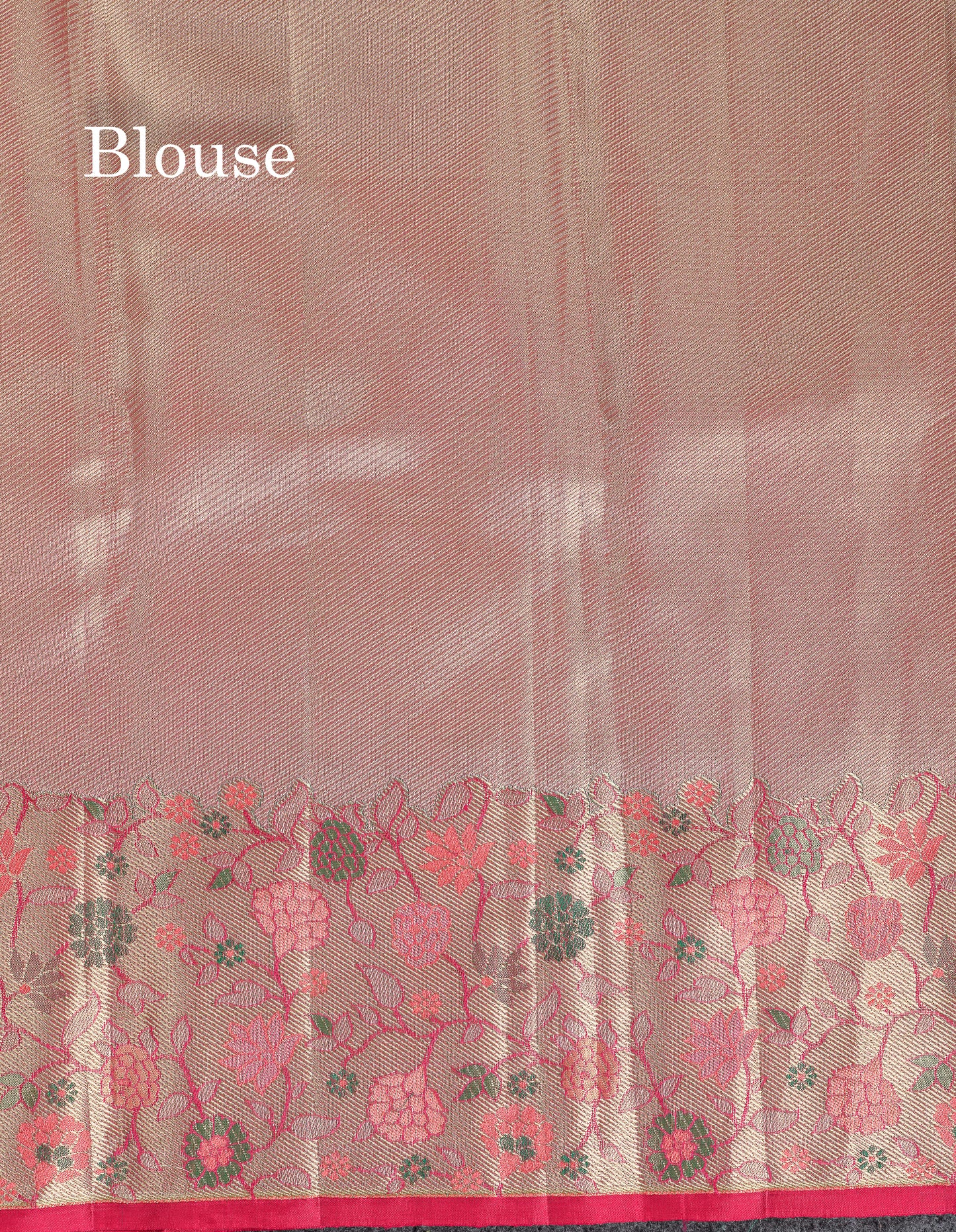 Beautiful Peach Menakari Work Tissue Bridal Pure Kanjivaram Silk Saree With Fancy Border