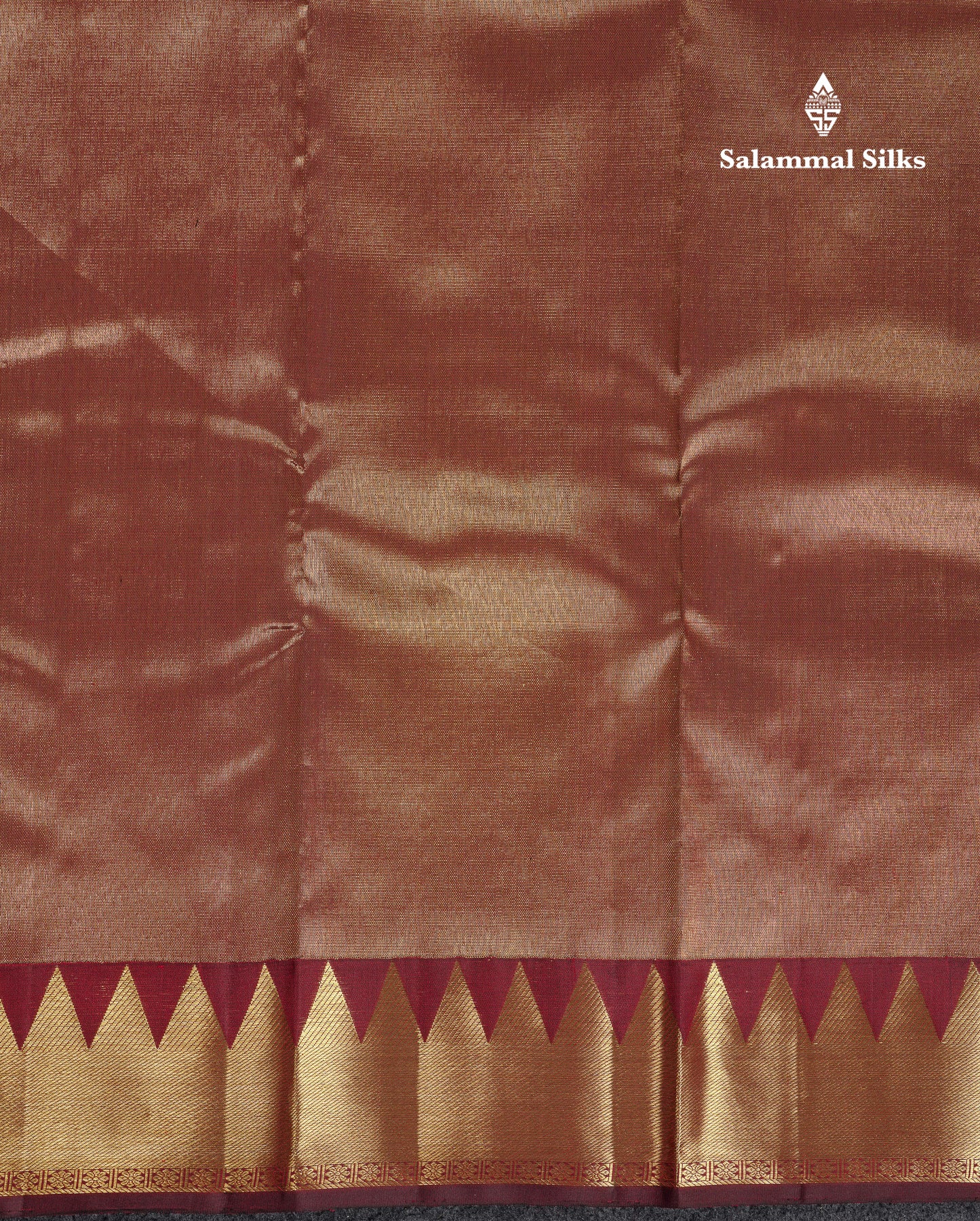 Beautiful Dark Maroon Rising Temple Pure Kanjivaram Silk Saree With Traditional Border