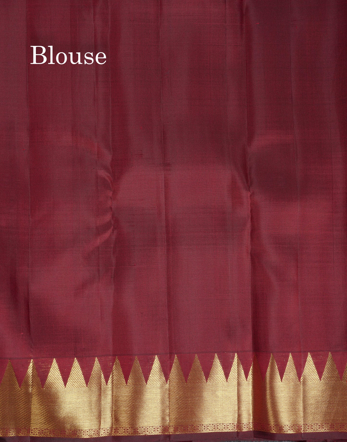 Beautiful Dark Maroon Rising Temple Pure Kanjivaram Silk Saree With Traditional Border
